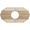 Ekena Millwork Chrysler Wood Fretwork Pierced Ceiling Medallion, Red Oak, 16"W x 8"H x 4 1/4"ID x 3/8"T CMWP16X08X0375CSRO - alternate 1